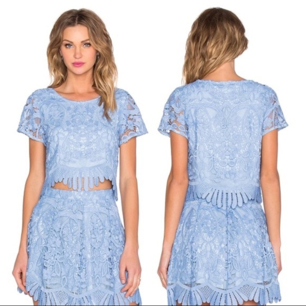 Lovers and Friends lace crop top